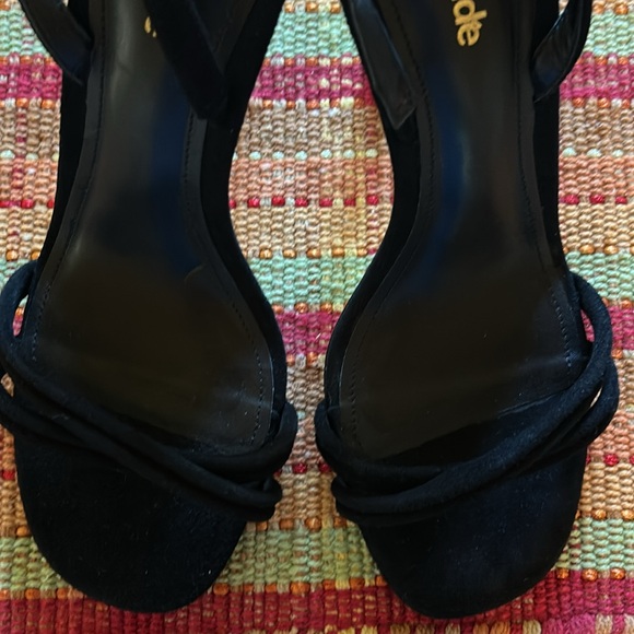 Larroude Annie Sandal in Black Suede - Picture 4 of 9